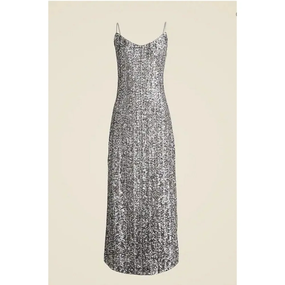 J.Crew Sequin Floor-Length Slip Dress